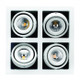 Four White Framed 6W LED Downlight Four White Framed 6W LED Downlight